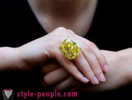 Kollane Diamond: omadused, päritolu, kaevandamise ja huvitavaid fakte