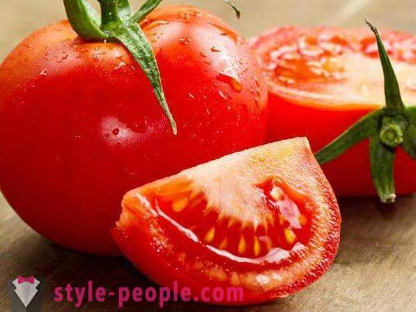 Tomat toitumine kaalulangus: Valikud menüü hinnangust. Calorie värske tomat