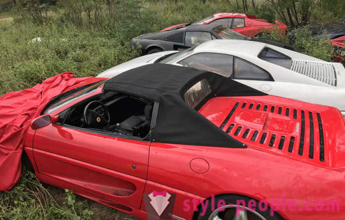 USA leidsime valdkonnas mahajäetud autod Ferrari