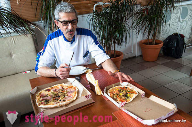Itaalia kokk püüab Valgevene pizza